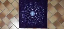 Mantel de cartas de Tarot de 12 Constelaciones, juego de mesa de terciopelo, adivinación, Altar, paño, astrología, oráculo, Bloc de tarjetas