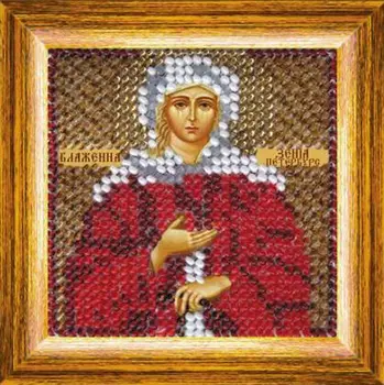 

043 PMI set for embroidery with beads 'вышивальная mosaic 'icon 'St. Blessed Xenia Petersburg ', 6,5*6,5 cm
