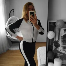 Tracksuits Women Cardigan Sweater Waist-Pants Spring Two-Piece-Sets Knitted White Fashion