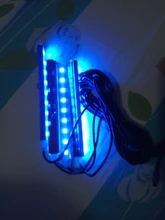 Tira de luces LED RGB con control remoto por voz para coche, diseño Interior, decorativa, Ambiental dinámico