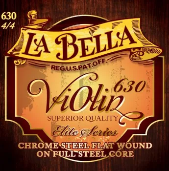 

630-3/4 set of strings for violin size 3/4, steel, La Bella