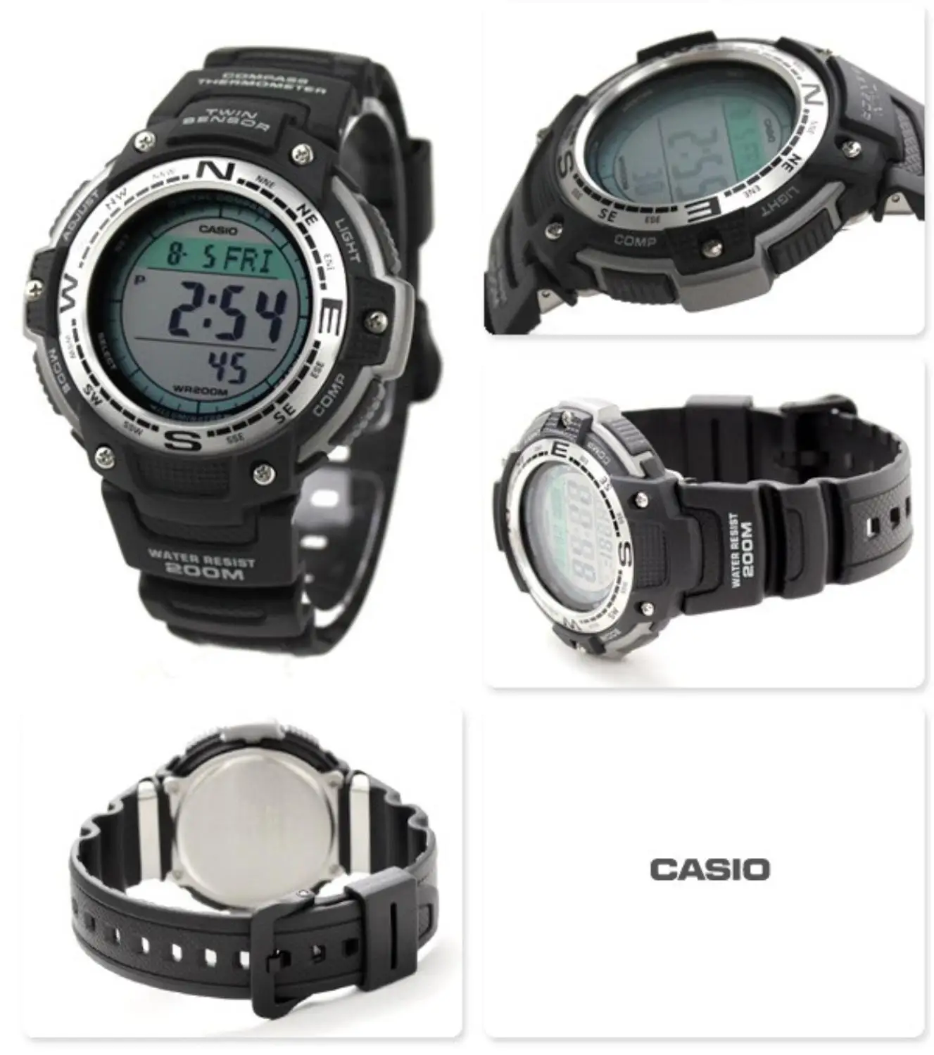 Casio SGW 100 Outgear мужские наручные часы % Оригинал цифровые кварцевые 200 метров