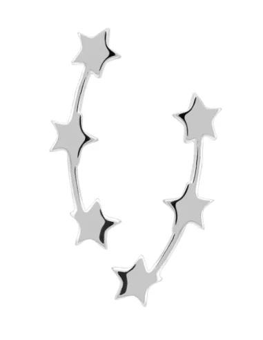 Pendientes Plata Rodiada Estrellas