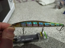 Ravenclraft-señuelo de Pesca wobblers 113SF 12,2g, pececillo flotante lento, Jerkbait, labio poligonal, gancho triple para trucha de lubina