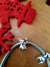 Plata de Ley 925 de un perro historia caniche Cachorro Bulldog Francés perlas encanto Fit BISAER encantos de plata 925 Pulsera Original