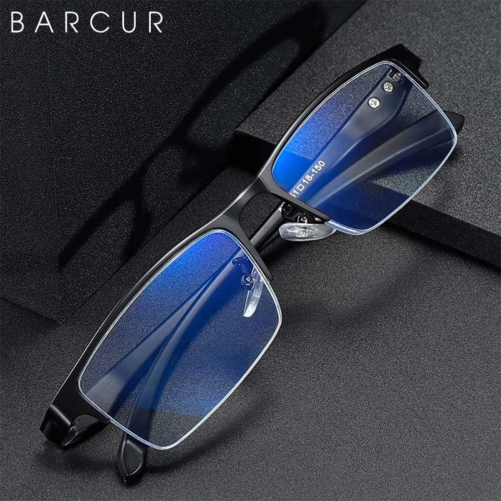 BARCUR Design Anti Blau Licht Blockieren Lesen Glas Design Für Computer Myopie Wome Männer Brillen UV400