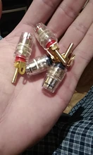 Connector Terminals Amplifier-Speaker Binding-Post Hifi-Cable 4PCS 4MM Gold-Plated Gold-Plated