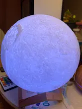 USB Rechargeable Moon-Lamp Night-Light Lunar Custom Tap/remote-Switch 3d-Printing Photo/text