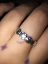 Vintage Ancient Silver Color Happy Smiling Face Open Rings for Women Punk Hip Hop Adjustable