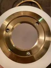 Pendant-Lights Hanging-Lamp Hoop Glass-Ball Industrial-Decor Gold Living-Room Modern Led