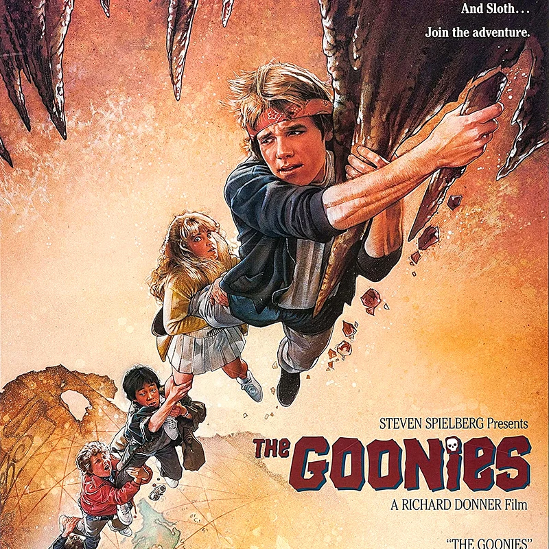 The Goonies Treasure Map Poster Vintage Art Print 1985 American Adventure Comedy Film Canvas Painting Retro Wall Picture Decor