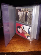 64 tarjetas de capacidad Mini titular carpetas álbumes con bling funda transparente para 6*6*9cm juegos tarjeta multifunción manga titular