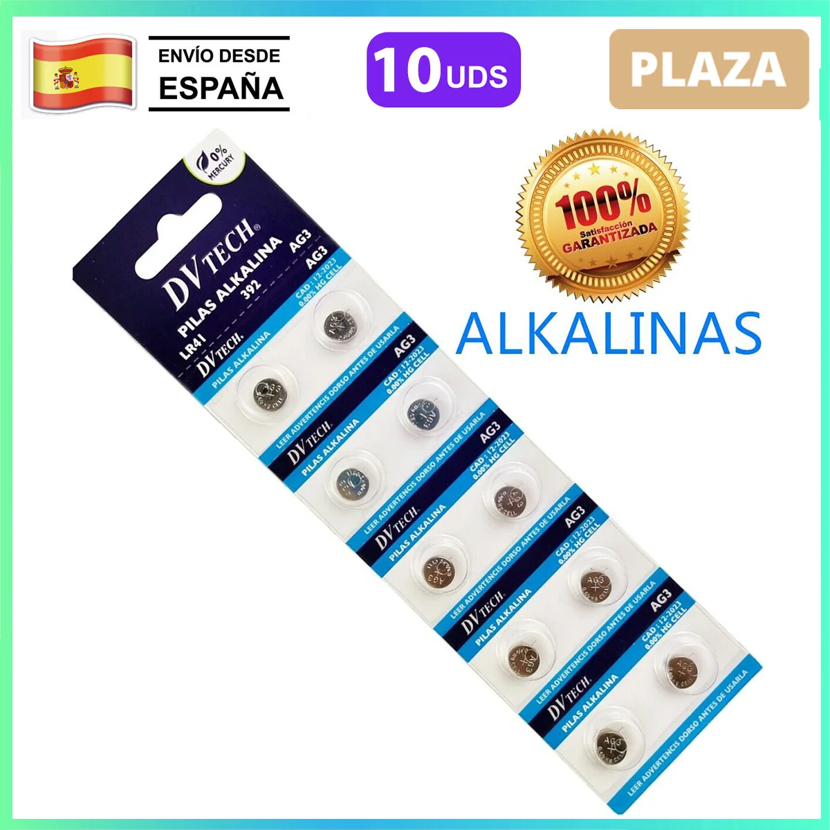 Batterie A Bottone Ag3 Originali Batterie Pulsante Dv Tech Lr41 392 10 Pezzi Per Orologi, Calcolatrice, Giocattolo, Bilancia, Sostituire La Spedizione