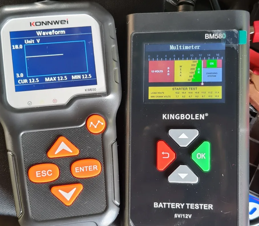 Отзыв о товаре Автомобильный тестер батареи KINGBOLEN BM580 12V 6V CCA Circut тестер Cranking зарядка инструменты BM550 Автомобильный анализатор батареи от пользователя B***a