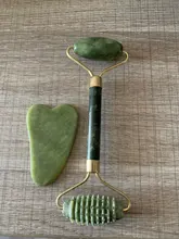 Skin-Care-Tools Facial-Massage-Roller Face-Lift-Hands Jade-Stone Body-Skin Double-Heads