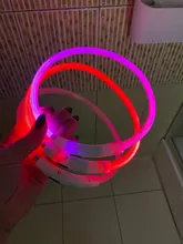 Night-Dog-Collars Glowing Flashing Rechargeable LED HILIFE Night-Safety Luminous