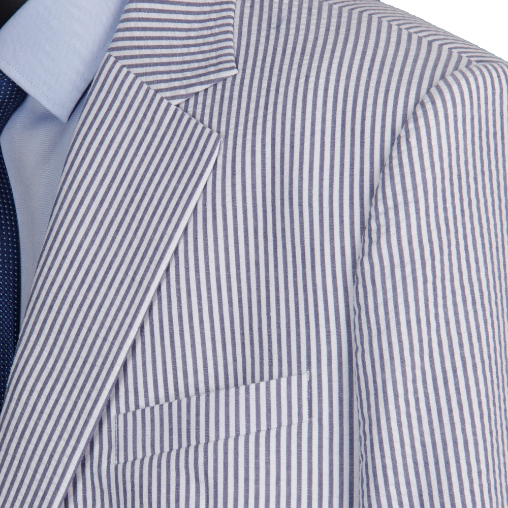 Fashion Design Summer Seersucker Suits Custom Made Suits Light Weight Breathable Seersucker Cotton Suit Tailor Made Suits Men