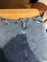 Luck A-Falda vaquera larga Retro Para niña y mujer, falda larga de cintura alta con botones y bolsillos, Vaqueros rectos de talla grande