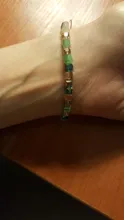 Pulsera con cuentas de cristal para mujer, longitud ajustable, 1 Uds., joyería hecha a mano