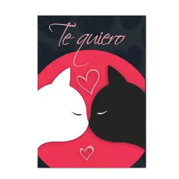 

Card love cats 15X23CM