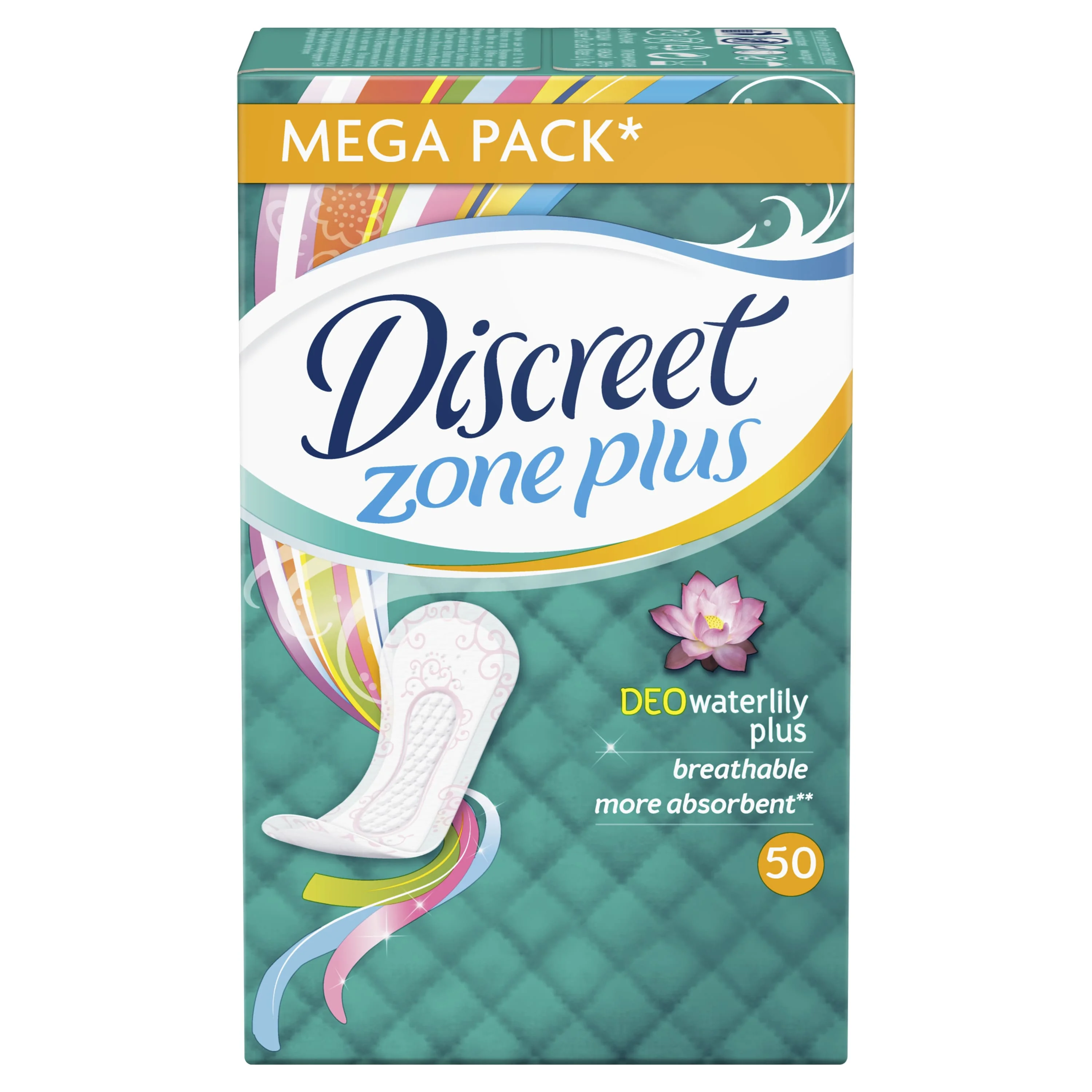 Женские ежедневные прокладки DISCREET Deo Water Lily Plus 50 шт.|Товары для женской гигиены| |