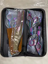 7 pulgadas tijeras de peluquería canina de acero inoxidable peine adelgazamiento gatos domésticos Barber tijeras de peluquería canina Kit para perros el corte de pelo