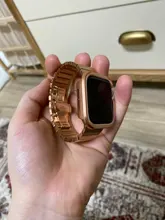 Correa de acero inoxidable para Apple Watch, banda de 44mm y 40mm para iWatch de 42mm/38mm, pulsera de Metal de mariposa para Apple watch serie 5 4 3 se 6