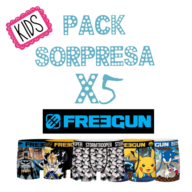 FREEGUN трусы-боксеры, размер для младенцев, 5/6 штук - Цвет: Pack 5