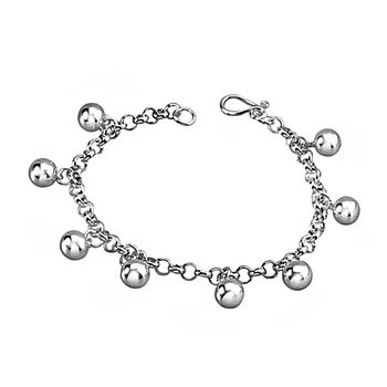 

Law silver bracelet 925m 20cm. Fetishes smooth balls 8mm.