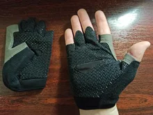 AOLIKES-guantes de ciclismo antideslizantes, para acampar, senderismo, gimnasio, Fitness, medio dedo