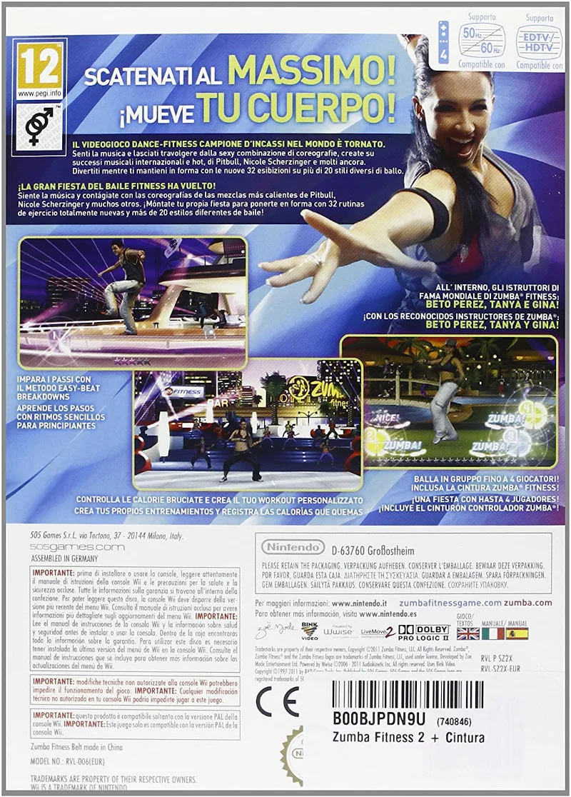 Wii Video Game: Zumba Fitness 2 + Cinturon Zumba Fitness, English/spanish,  English/italian (second Hand Wii Game) - Game Deals - AliExpress