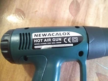 NEWACALOX-Pistola de aire caliente industrial, termorregulador LCD de 2000W, 220V, apto para enchufe de la UE, pistolas de calor con envoltura termal, boquilla de calentador