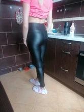 De cuero de invierno las mujeres Leggings Sexy de noche Club cadera elevación negro de talla grande 5XL PU pantalones de cintura alta cálido polainas de moda