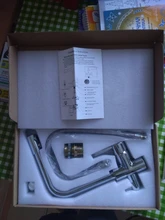 Frap de la cocina cromo grifo del fregadero de rotación de 360 grados de purificación de agua cuenta con tres vías de agua caliente y fría mezclador F4352