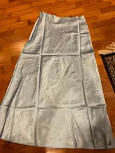 Mnealways18-falda de seda satinada para mujer, Falda larga de cintura alta, color púrpura, elegante, para oficina, Primavera, 2020