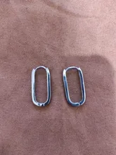 XIYANIKE 925 de plata esterlina coreano nuevo de moda O en forma de cuadrado pendientes de aro temperamento Simple encanto elegante, accesorios de la joyería