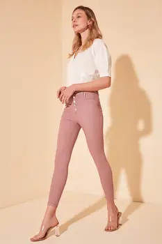 

Trendyol Front Button High Waist Skinny Jeans TWOSS20JE0392