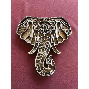 

Digital File prepared specially for laser cutting machine multilayer panels "Wise Elephant" by laser machine CNC.