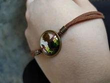 Pulsera de cuero con colgante de cristal para hombre y mujer, brazalete de artesanía a mano, joyería de moda, gran oferta, 2020