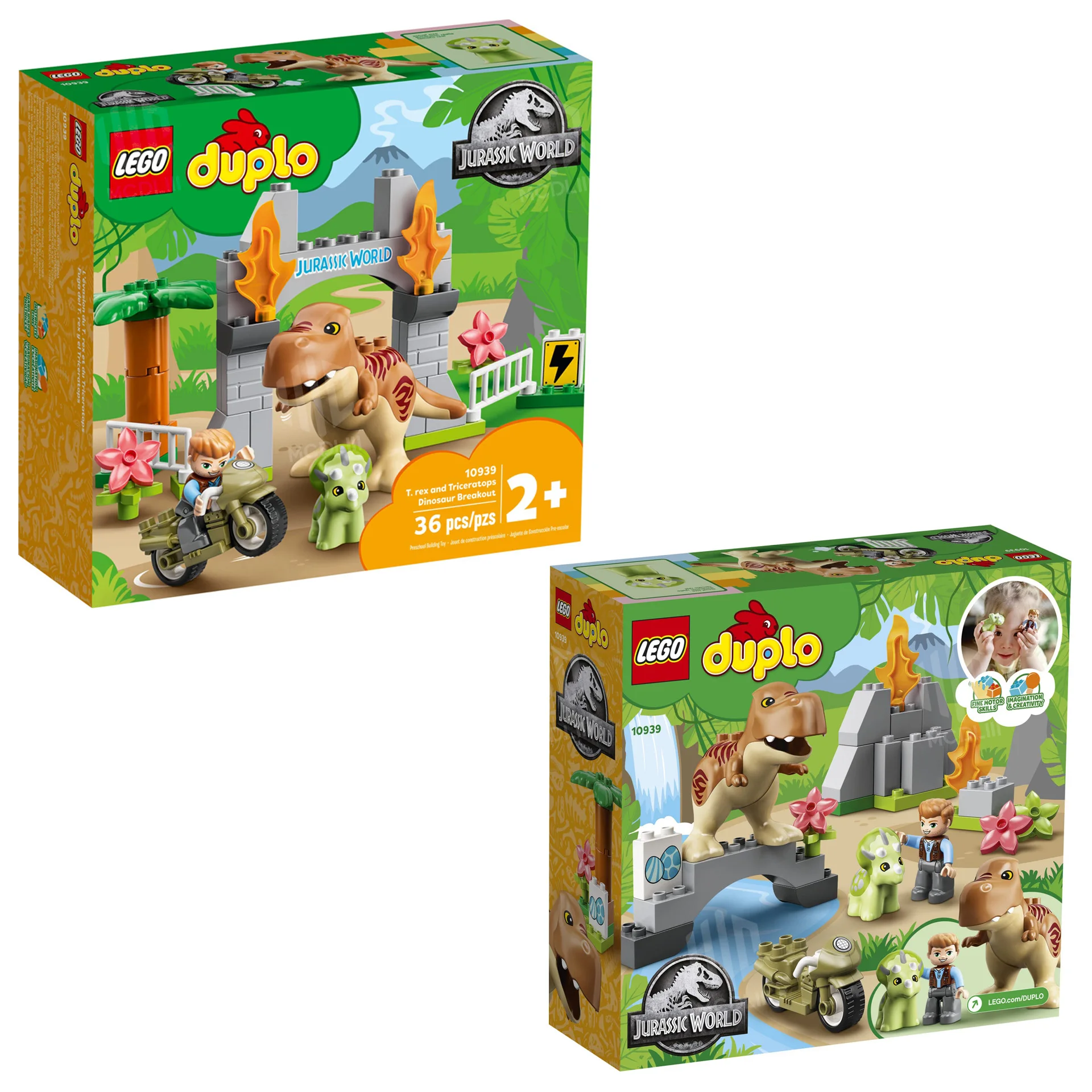Savvy navneord Grænseværdi Lego Duplo Jurassic World T Rex And Triceratops Dinosaur Building Blocks  Toy Preschool Kids Toys Lego Gift For Dinosaur Fans New - Blocks -  AliExpress