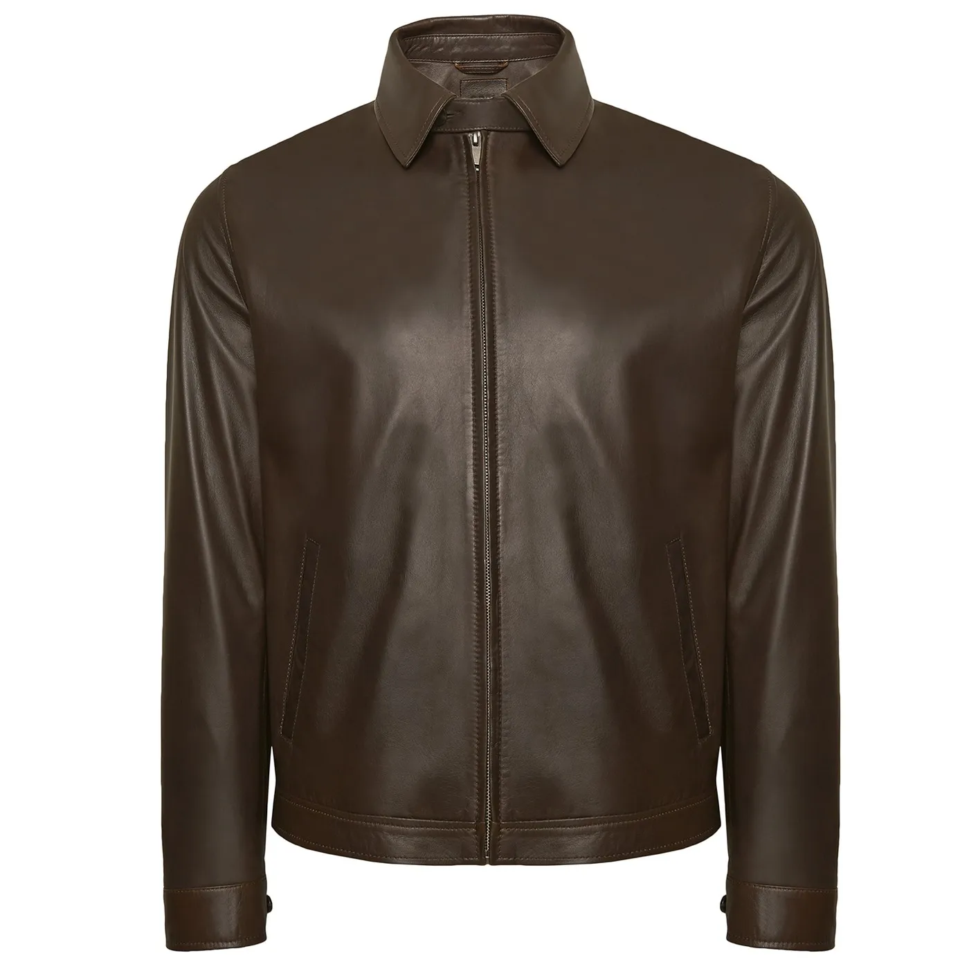 

Men genuine leather jacket 2019 new spring and autumn slim zipper male split leather jacket teenager boy black brown P05