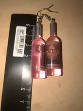 Wine Earrings Wine-Bottle-Pendant Glass Creative Fashion Cocktail Woman Red