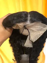 RuiYu 180 densidad 250 rizado de la onda de agua pelo peluca del pelo humano transparente de la onda de agua peluca con malla frontal T parte brasileño mojado y ondulado peluca