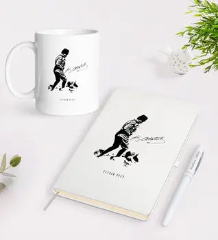 

Personalized Ataturk Themed White Notebook Pen Mug Seti-16