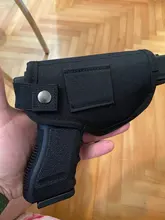 Bolsa de pistola táctica para exteriores, cinturón de transporte oculto, IWB Clip de Metal, funda de nailon para Glock 17, 19, 20, accesorios de caza