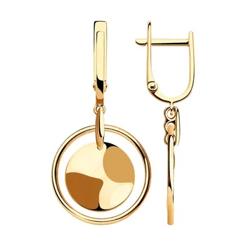 

Sokolov gold drop earrings, fashion jewelry, 585, women's male, long earrings