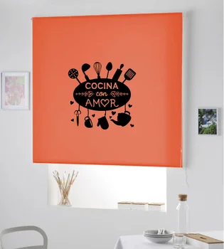 

Blind Iroa roll for kitchen/Kitchen with love 2 ROLLER BLINDS TRANSLUCENT! (ORANGE 100X175)
