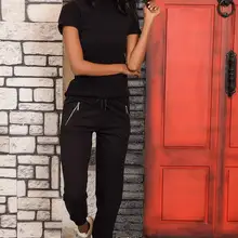 Тренд: женские черные тренировочные брюки в стиле Alacati на молнии с ALC-Y2949