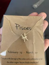 Collares con colgante de 12 Constelaciones, joyería, Gargantilla, signo del zodiaco, Charm, collar de regalo de cumpleaños, acuario, piscis, Leo, Virgo