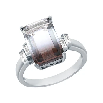 

Silver ring with sieve and cubic zirconium sunlight sample 925